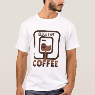 Bloedtype koffie t-shirt