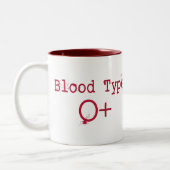 Bloedtype O positief Tweekleurige Koffiemok (Links)