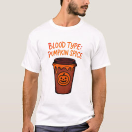 Bloedtype Pompoen Spice Funny Halloween Shirt