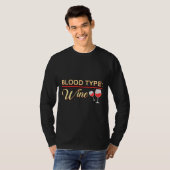 Bloedtype Wijn Rode Wijn Drink T-shirt (Voorkant volledig)