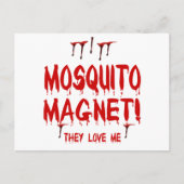 Bloeduitdrijvende muggen Magnet dat ze van me houd Briefkaart (Voorkant)