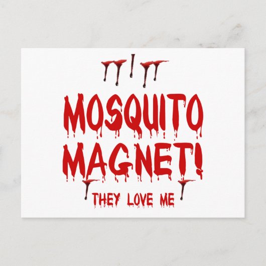 Bloeduitdrijvende muggen Magnet dat ze van me houd Briefkaart (Voorkant)