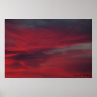 Bloeduitgedrenkte hemel poster