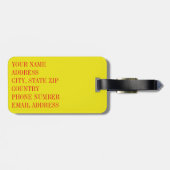 Bloedvat 6 bagagelabel (Achterkant horizontaal)