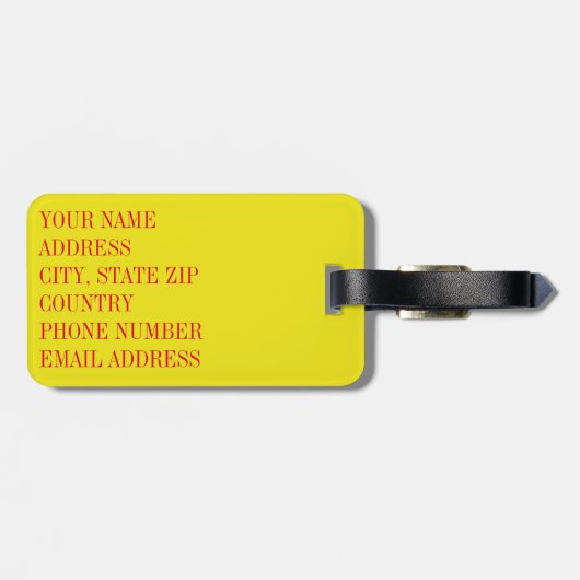 Bloedvat 6 bagagelabel (Achterkant horizontaal)