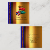 Bloedvat Bloedvat Wellness Floral Stone Logo Gold  Afsprakenkaartje (Voorkant / Achterkant)