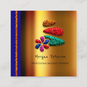 Bloedvat Bloedvat Wellness Floral Stone Logo Gold  Afsprakenkaartje