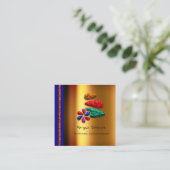 Bloedvat Bloedvat Wellness Floral Stone Logo Gold  Afsprakenkaartje (Staand voorkant)