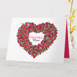Bloedvat bouquet tuilet inkt Moederdag Kaart