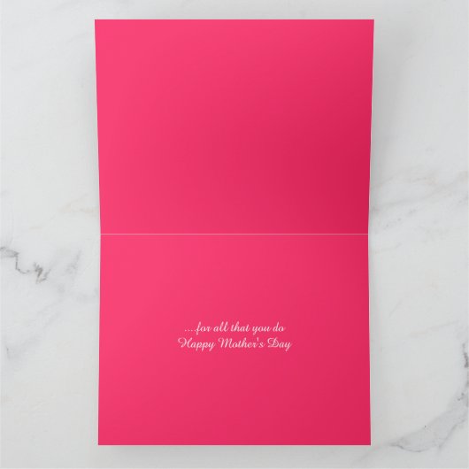 Bloedvat bouquet tuilet inkt Moederdag Kaart (Binnen)