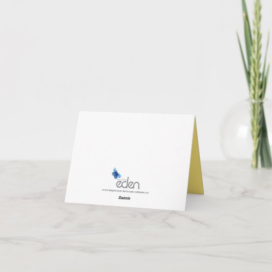 Bloedvat gele tuilles Oma Moederdag Kaart (Achterkant)