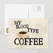 Bloedvat koffie briefkaart (Voorkant / Achterkant)