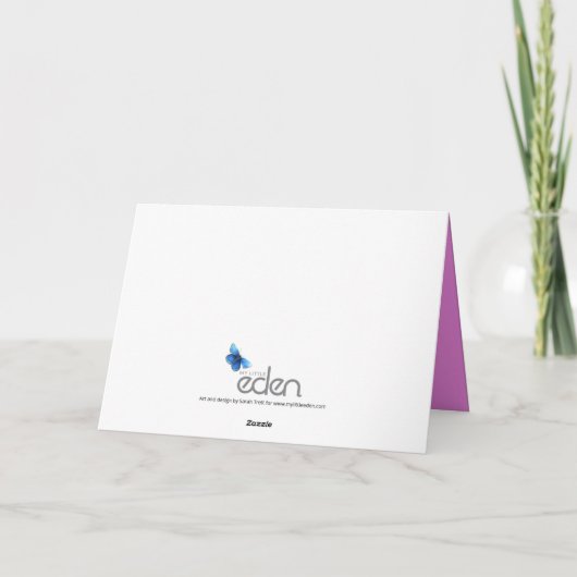 Bloedvat paarse tuilles Nonna Moederdag Kaart (Achterkant)