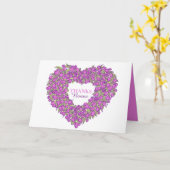 Bloedvat paarse tuilles Nonna Moederdag Kaart (Gele Bloem)