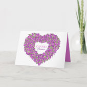 Bloedvat paarse tuilles Nonna Moederdag Kaart (Voorkant)