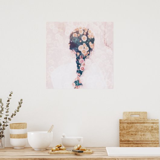 Bloedvat Pastel Roze  Poster (Keuken)