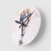 Bloedvat Pastel Roze Wonde Ronde Wandwand Ronde Klok (Hoek)