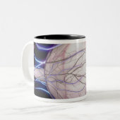 Bloedvaten van het oog tweekleurige koffiemok (Voorkant links)