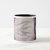 Bloedvaten van het oog tweekleurige koffiemok (Center)