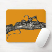 Bloedvatkast Musket Rifle Pistool Mousepad Geel Muismat (Met muis)