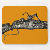  Bloedvatkast Musket Rifle Pistool Mousepad Geel Muismat (Voorkant)
