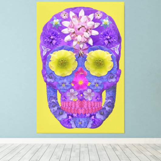 Bloedvatschedel 5 canvas afdruk (Insitu (Houten vloer))