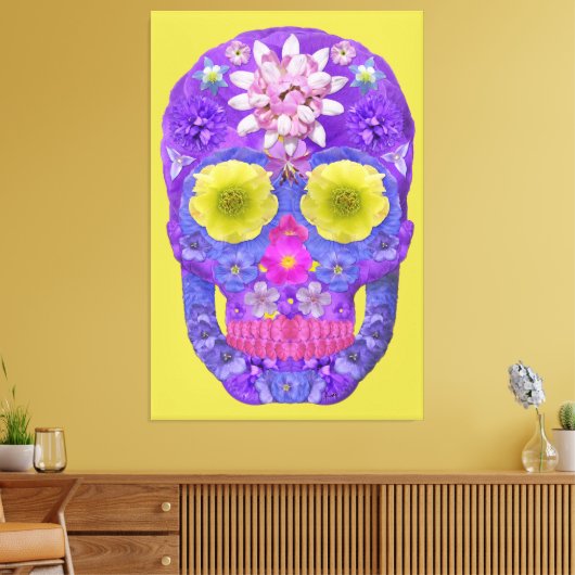 Bloedvatschedel 5 canvas afdruk (Insitu (Woonkamer))