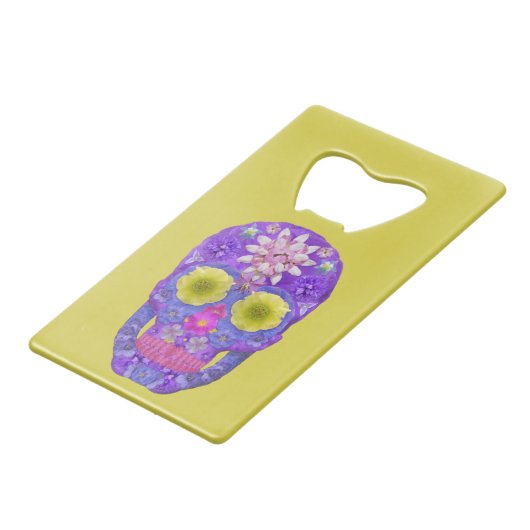 Bloedvatschedel 5 creditkaart flessenopener (Voorkant Gekanteld)