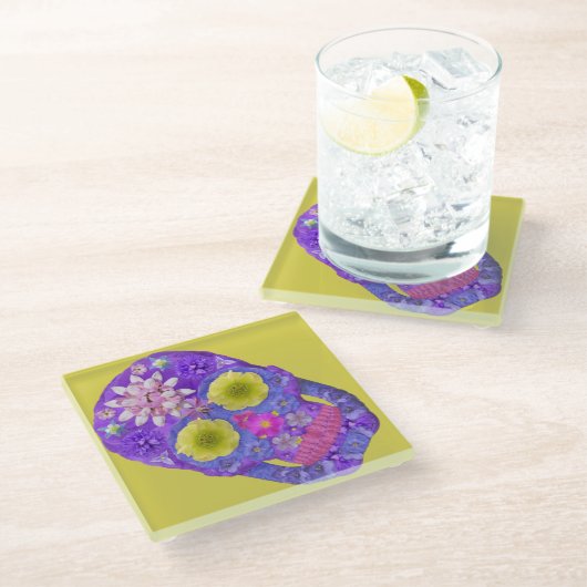 Bloedvatschedel 5 glazen onderzetter (Schuin)