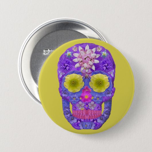 Bloedvatschedel 5 ronde button 7,6 cm (Voorkant /achterkant)