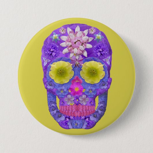 Bloedvatschedel 5 ronde button 7,6 cm (Voorkant)