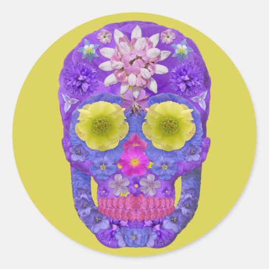 Bloedvatschedel 5 ronde sticker (Voorkant)