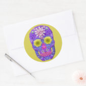 Bloedvatschedel 5 ronde sticker (Envelop)