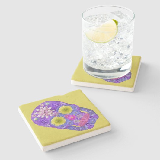 Bloedvatschedel 5 stenen onderzetter (Zijkant)