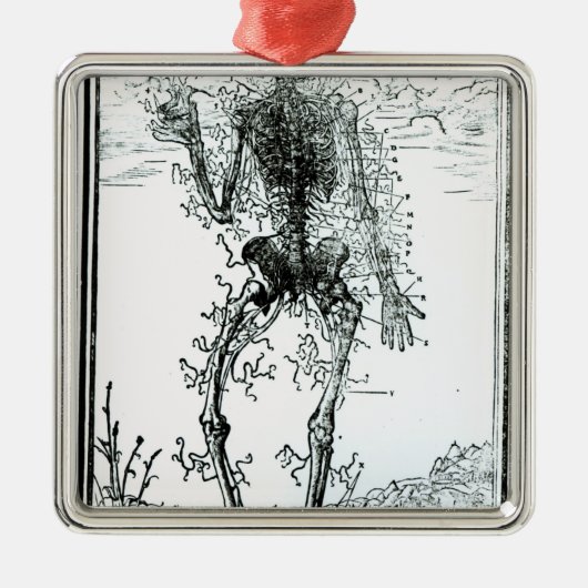 Bloedvatsysteem van het lichaam metalen ornament (Voorkant)