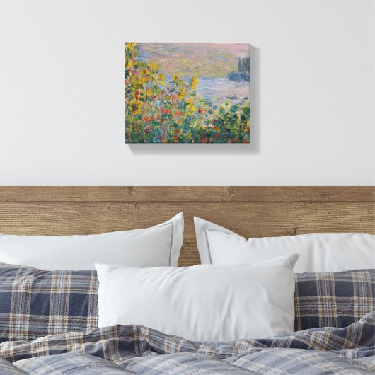 Bloedvatten in Vétheuil - Claude Monet Canvas Afdruk (Insitu (Slaapkamer))