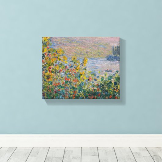 Bloedvatten in Vétheuil - Claude Monet Canvas Afdruk (Insitu (Houten vloer))
