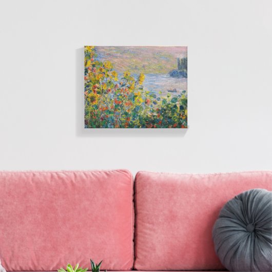 Bloedvatten in Vétheuil - Claude Monet Canvas Afdruk (Insitu (Woonkamer))