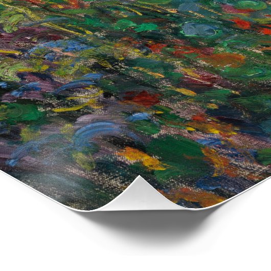 Bloedvatten in Vétheuil - Claude Monet Perfect Poster (Hoek)