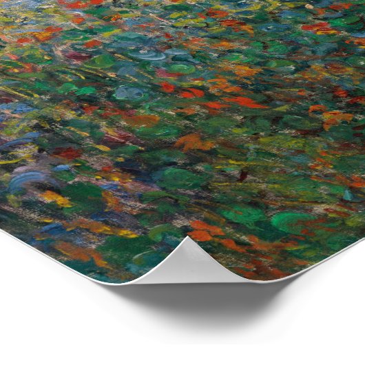 Bloedvatten in Vétheuil - Claude Monet Poster (Hoek)