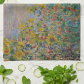 Bloedvatten in Vétheuil - Claude Monet Theedoek (Gevouwen)