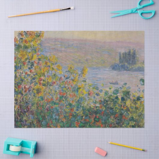 Bloedvatten in Vétheuil - Claude Monet Tissuepapier (Craft)