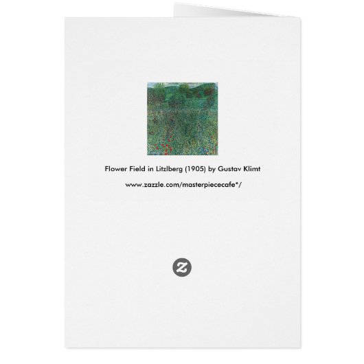 Bloedveld in Litzlberg Klimt,  landschap (Achterkant)