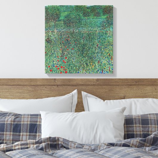Bloedveld in Litzlberg Klimt,  landschap Canvas Afdruk (Insitu (Slaapkamer))