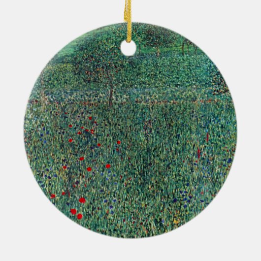 Bloedveld in Litzlberg Klimt,  landschap Keramisch Ornament (Achterkant)