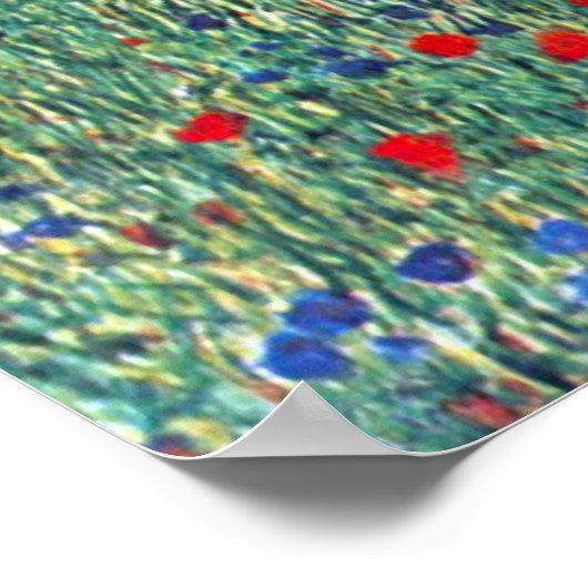 Bloedveld in Litzlberg Klimt, landschap Poster (Hoek)