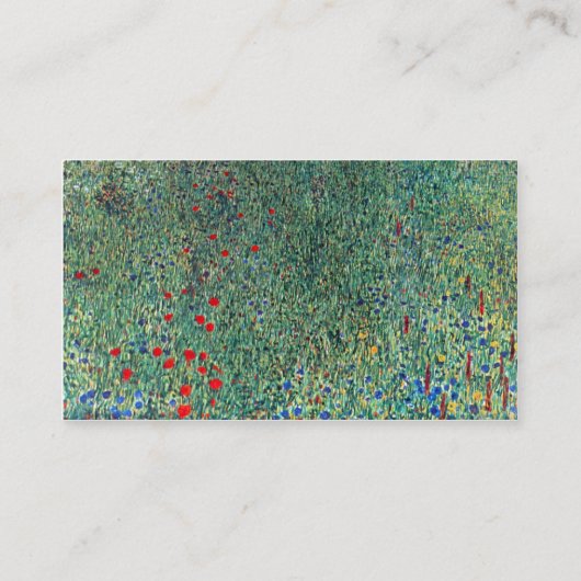 Bloedveld in Litzlberg Klimt, landschap Visitekaartje (Achterkant)