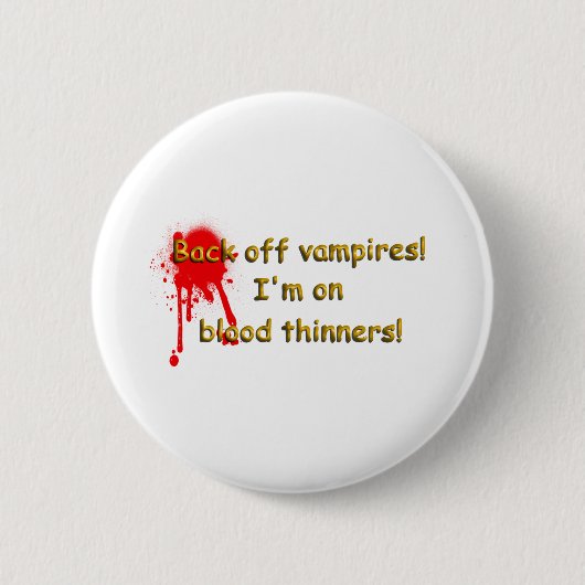 Bloedverdunners Ronde Button 5,7 Cm (Voorkant)