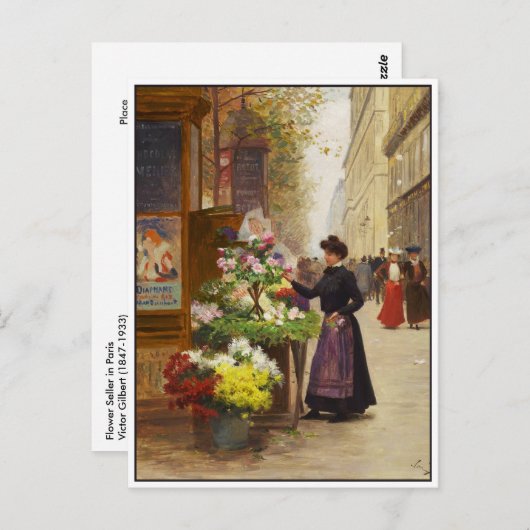 Bloedverkoper in Parijs door Victor Gilbert Briefkaart (Voorkant / Achterkant)