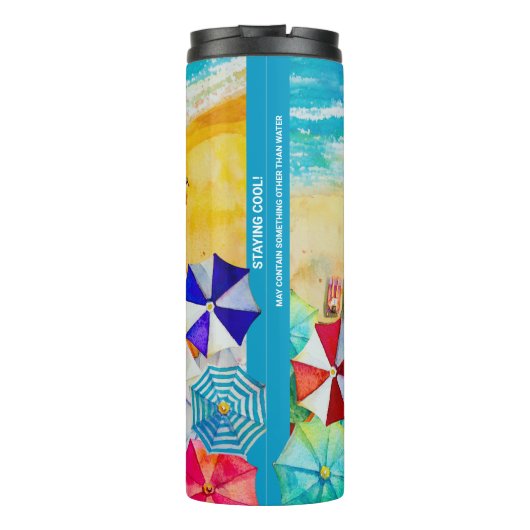 Bloedvlekken op de zand thermosbeker (Achterkant)